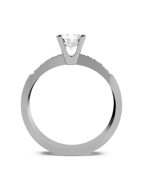 Anillo de Compromiso de 14K con Circonia Talla ... image number null