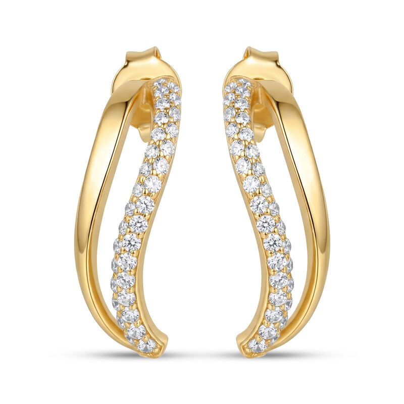 Aretes De Oro 10k Con Zirconias | Bizzarro image number null