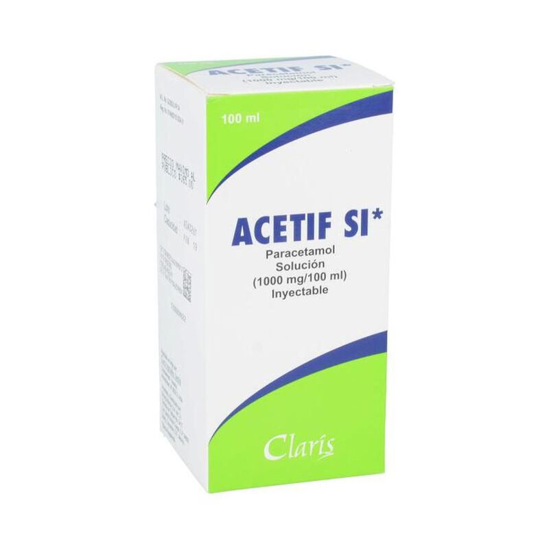 Acetif Si 1000mg/100ml Caja Con 1 Frasco &Aacute;mpula... image number null