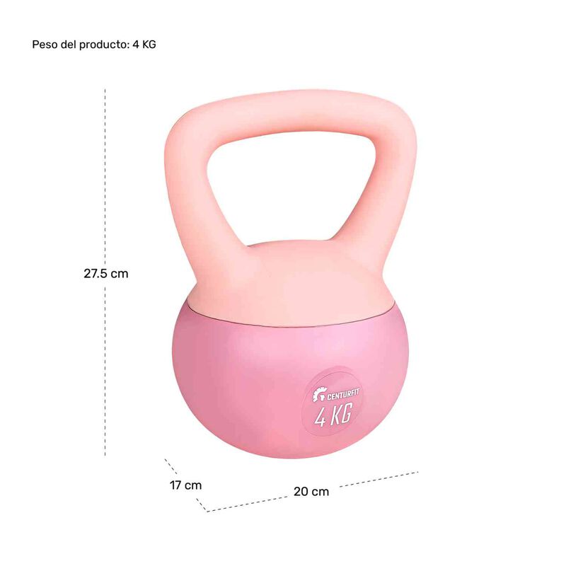 Set Kit Pesas Rusas Kettlebell 4 6 8 10 Kg Colo... image number null