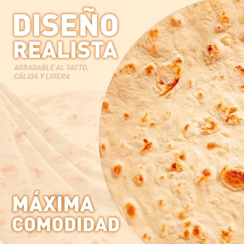 Cobija Redonda Tipo Tortilla 180 Cm, Franela Su... image number null