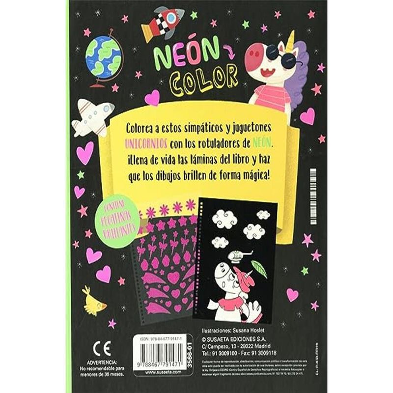 Libro Ne&oacute;n Color Incluye 5 Rotuladores, De Susa... image number null