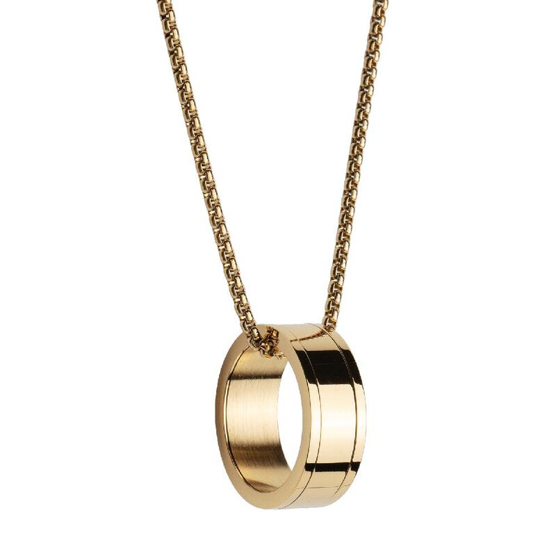 Collar Hombre Anillo Acero Inoxidable, Regalos ... image number null