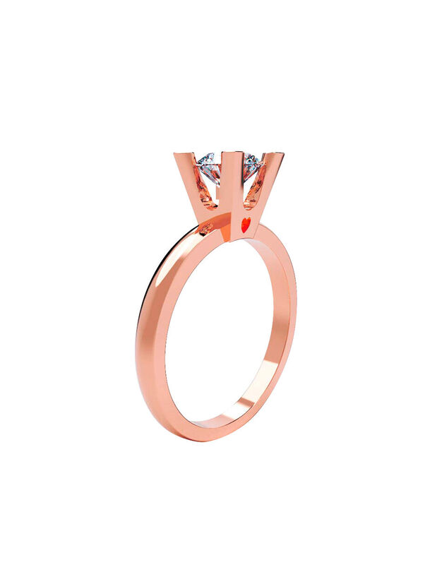 Anillo de Compromiso de 14K con Diamante de Lab... image number null