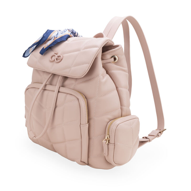Mochila Acolchonada Con Mascada Color Rosa image number null