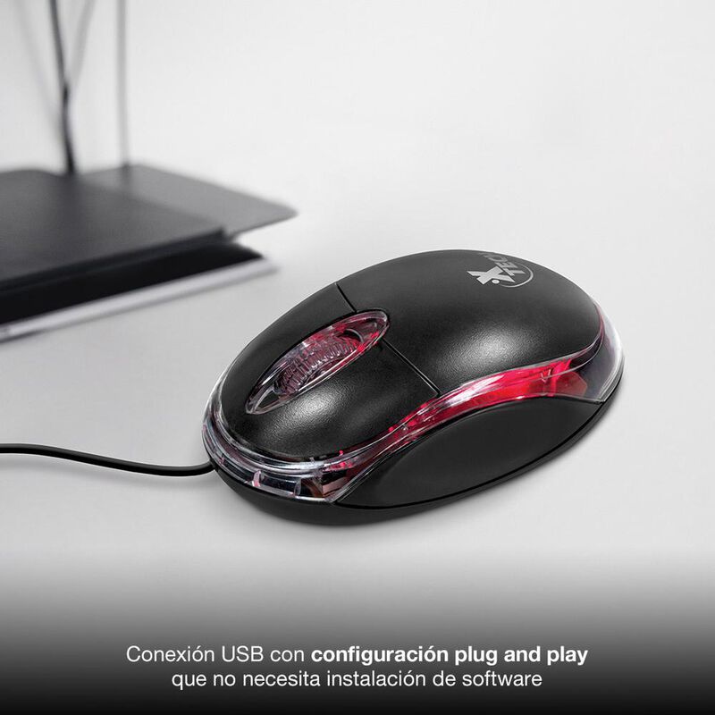 Mouse Xtech 3D de tres botones con cable XTM-19... image number null