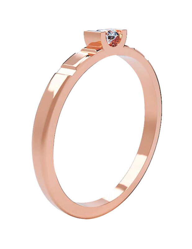 Anillo de Compromiso de 14K con Diamante de Lab... image number null