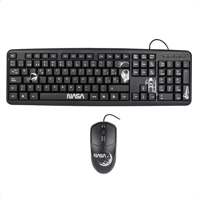 TechZone Teclado QWERTY en Espa&ntilde;ol y Mouse al&aacute;m... image number null