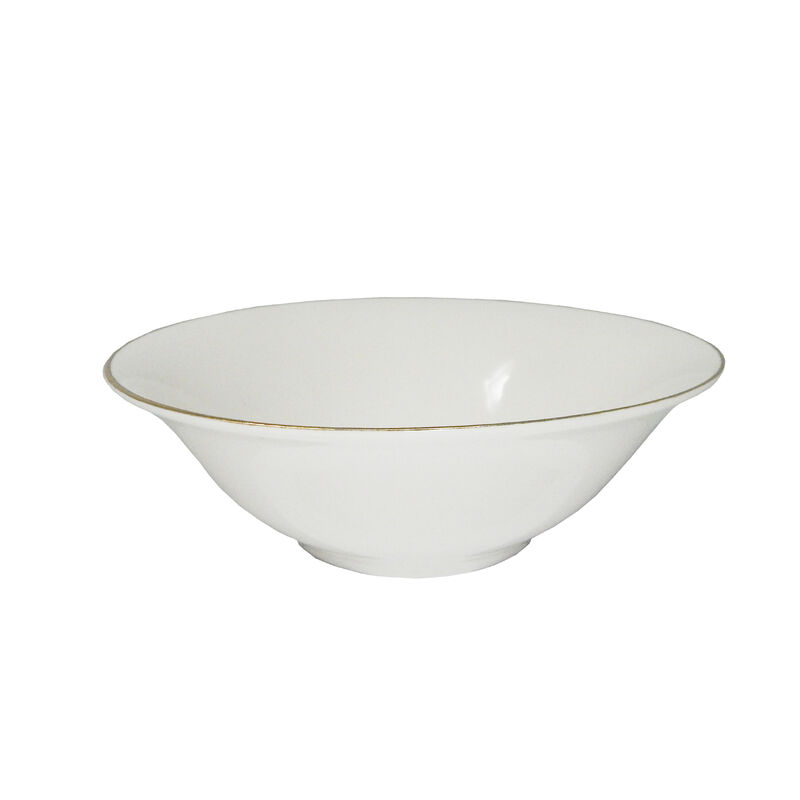 Vajilla de Cer&aacute;mica FOODE  12pzs Blanco/Dorado image number null