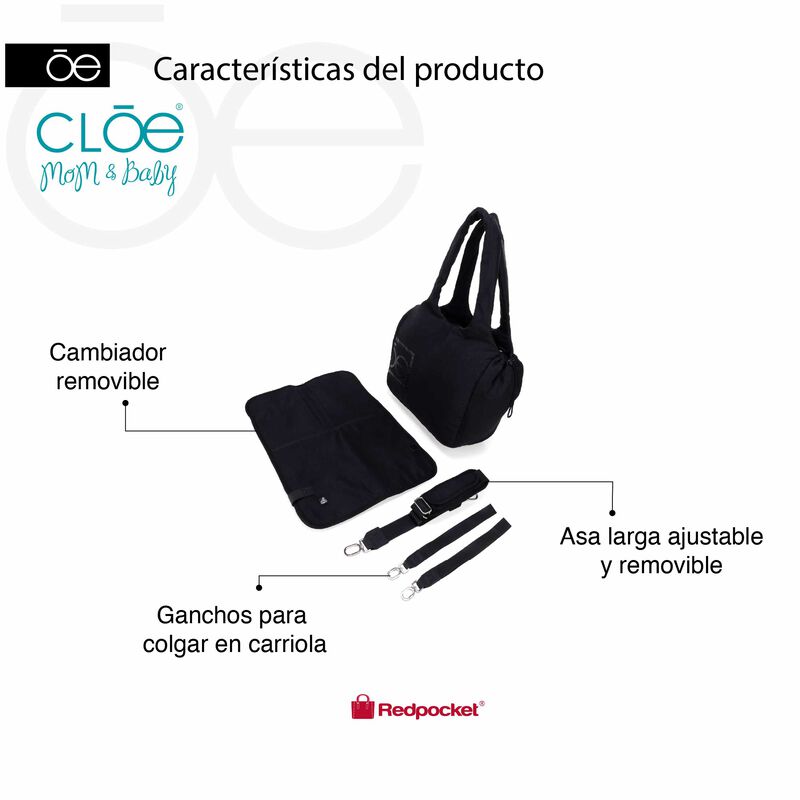 Pa&ntilde;alera Tote Mediana Puffy Con Accesorios Colo... image number null