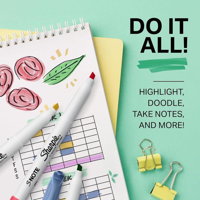 Marcadores color pastel de punta biselada, Shar... image number null