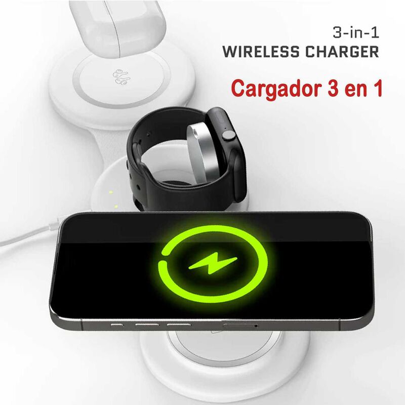 Base Cargador GHOSTEK 3en1 rapido inalambrico Q... image number null
