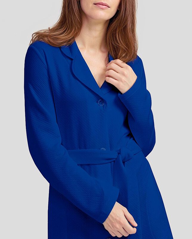 Bata Abotonada con Vivo Azul image number null