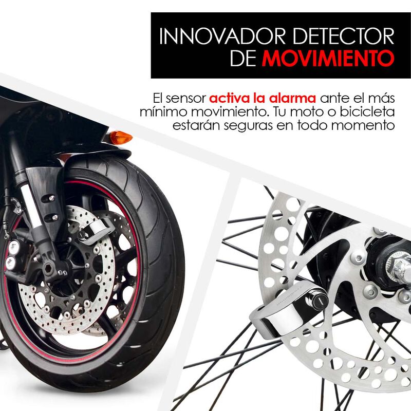 Candado y Alarma para Motocicleta y Bicicleta, ... image number null