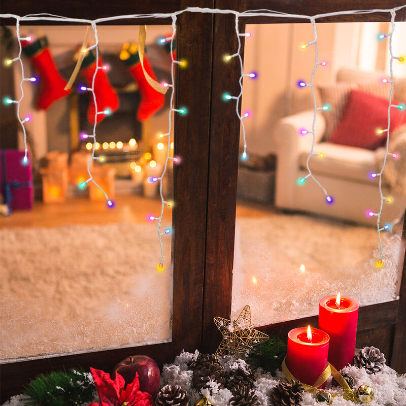 Serie de cortina Luces LED Multicolor 300 focos... image number null