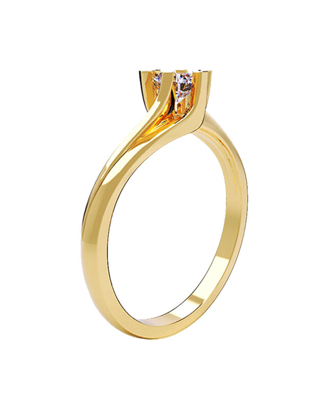 Anillo de Compromiso de 14K con Diamante de Lab... image number null