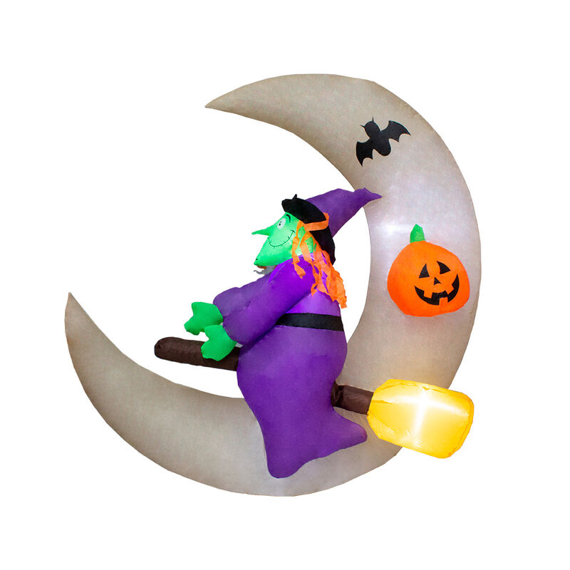 Inflables De Halloween Bruja con Luz Led image number null