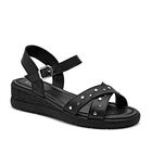 Dash sandalia piso para mujer negro cod 140892-E