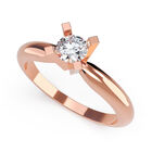Anillo de Compromiso de 14K con Diamante de Laboratorio 0.50 CT F VS1 Talla 5.5 ORO ROSA 14K &ndash; Amore Mio!