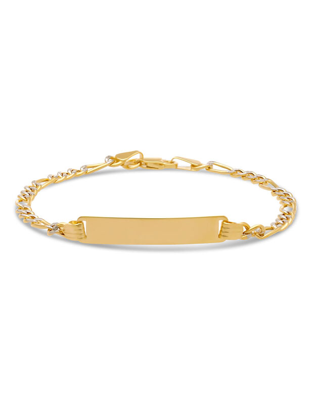 Esclava De Oro Amarillo Con Platinado 3mo-3x1-1... image number null