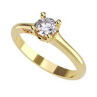Anillo de Compromiso de 14K con Diamante de Laboratorio 0.20 CT F VS1 Talla 9.5 ORO AMARILLO 14K &ndash; Amore Mio!