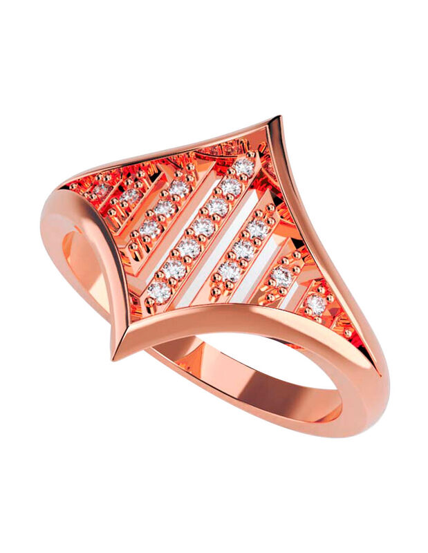 Anillo de Compromiso en Oro de 10K con Circonia... image number null