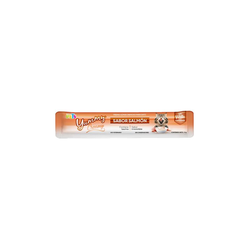 Yummy Creamy Snack Cremoso Sabor Salm&oacute;n Con Ome... image number null