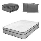 Colch&oacute;n Queen Size Lipa+Almohada 2Pack+Edredon Homy