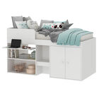 Cama Multifuncional Individual C/Mesa De Estudio Blanca BB08