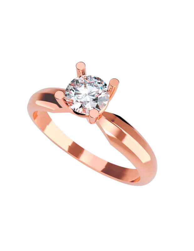 Anillo de Compromiso de 14K con Diamante de Lab... image number null