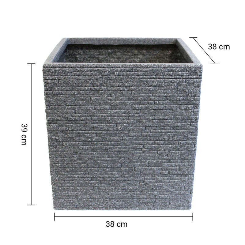 Maceta Jardinera Cuadrada  Gris image number null