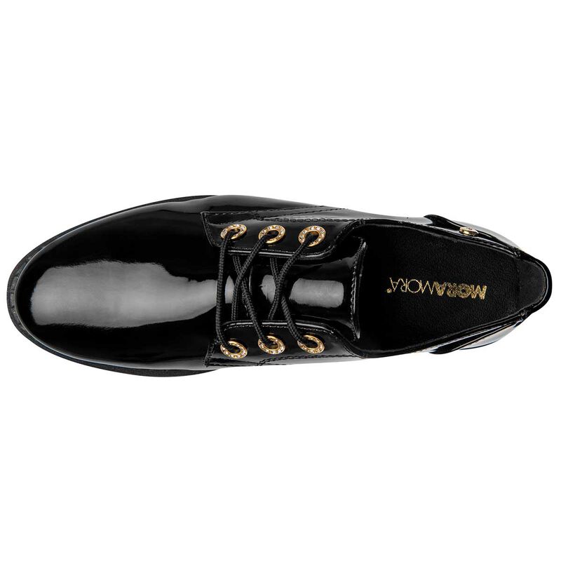 Moramora Zapatos para mujer negro charol BAJA image number null