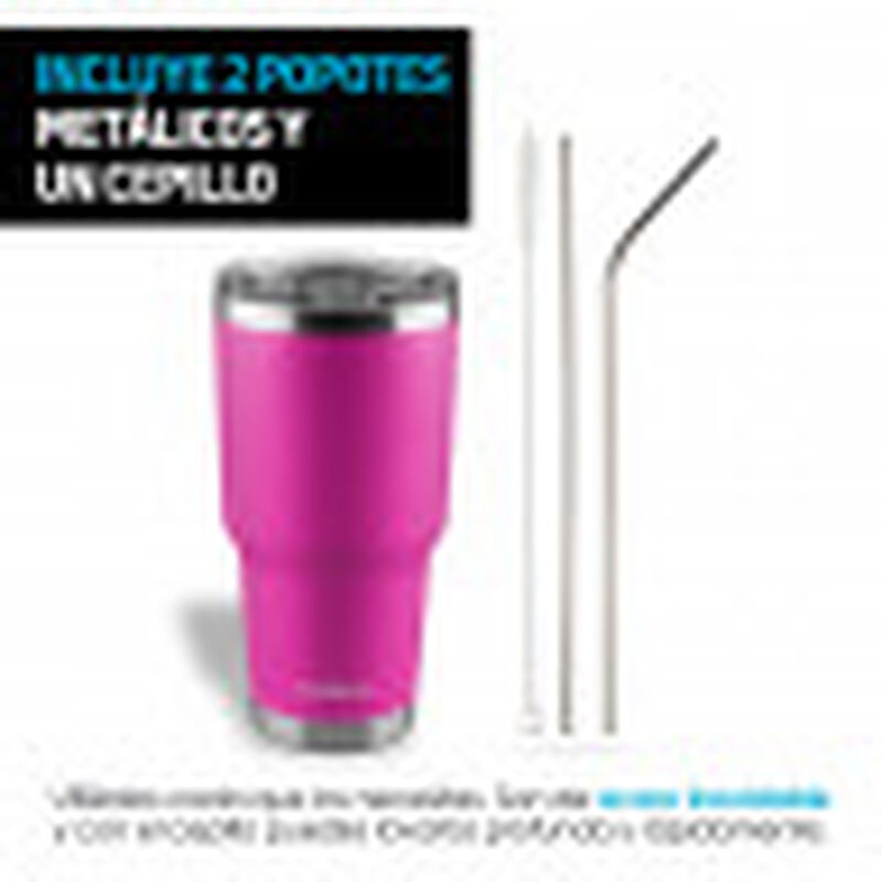 Termo Y Vaso Con Popotes image number null