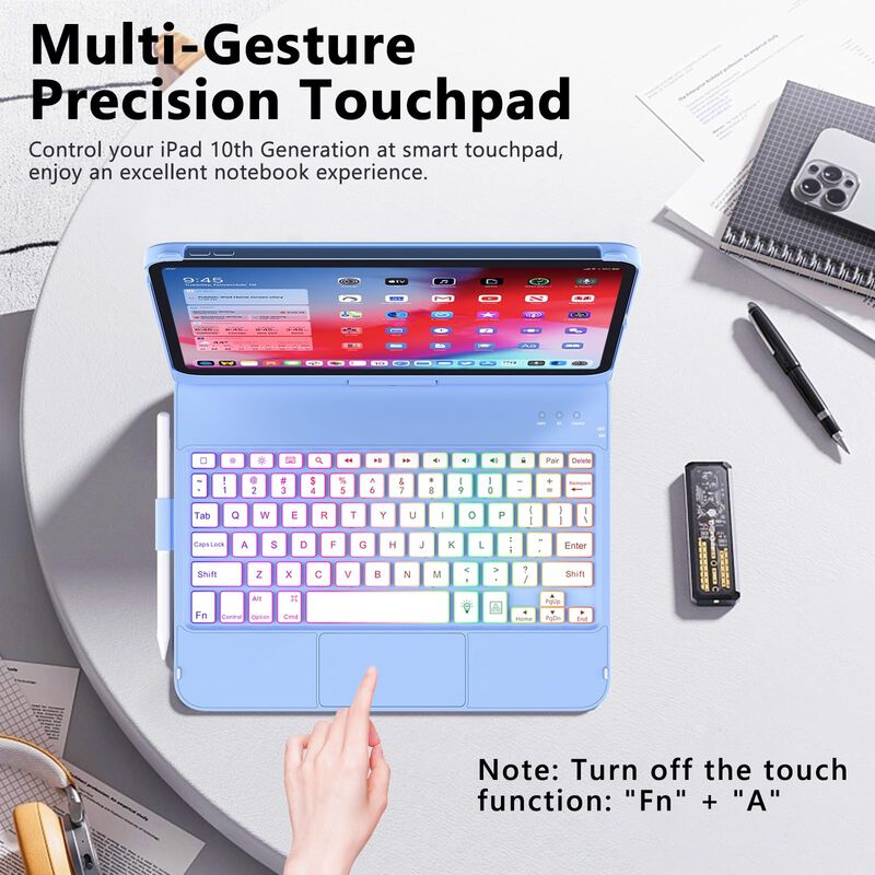 Funda Con Teclado Fuwang Touch Para Ipad 10th G... image number null