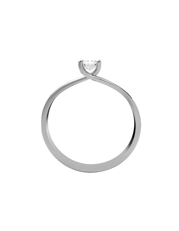 Anillo de Compromiso de 14K con Circonia Talla ... image number null