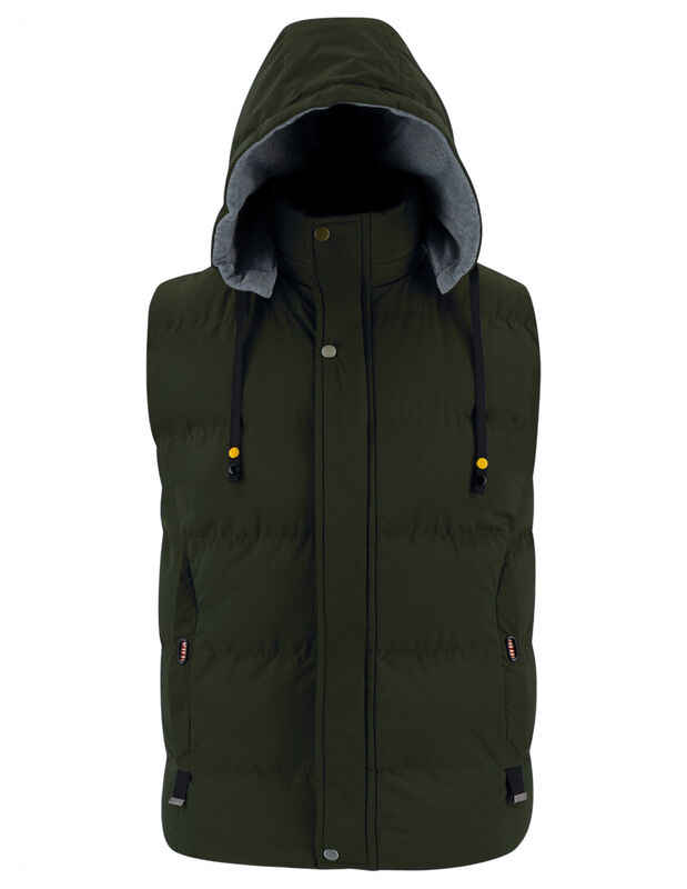Chaleco Caballero Casual Reversible Con Capucha... image number null
