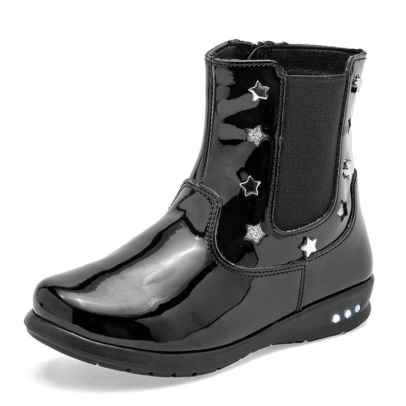 Coqueta Bot&iacute;n para ni&ntilde;a negro charol, con luces image number null