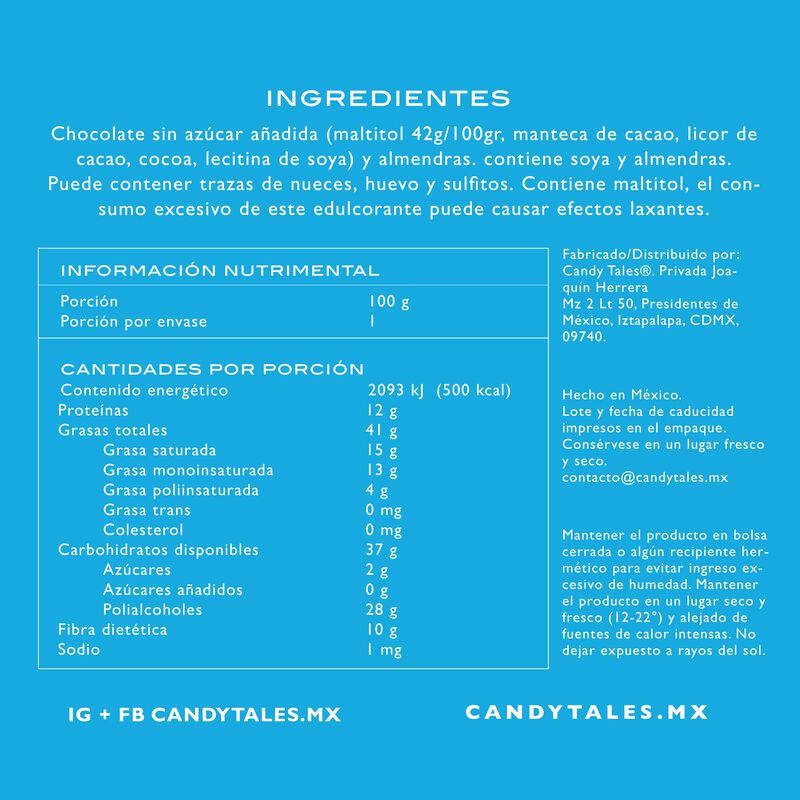 Candy Tales Pack Almendras Chocolate/coco sin a... image number null