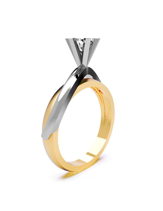 Anillo de Compromiso de 14K con Circonia Talla ... image number null