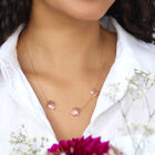 Collar corto Dalia de plata con ba&ntilde;o de oro rosa