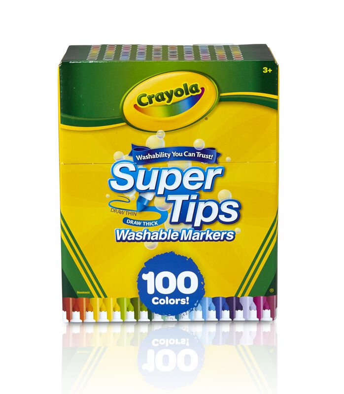 Juego De Rotuladores Crayola Super Tips 100 Lav... image number null