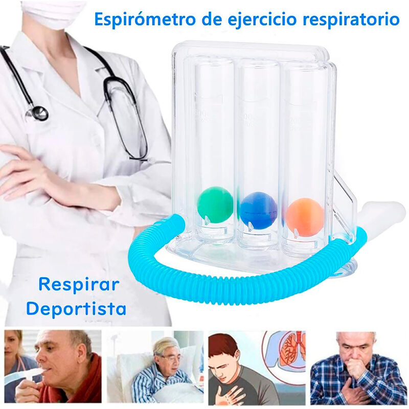 Inspirometro Incentivo de 3 Bolas (Inhalación)|... image number null
