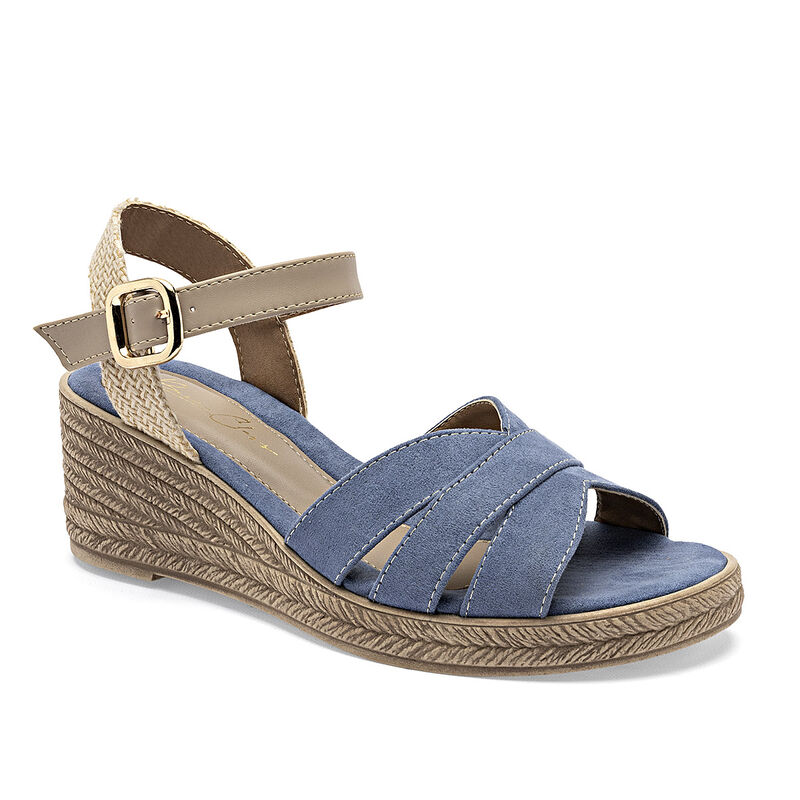 Been Class sandalia plataforma para mujer azul ... image number null