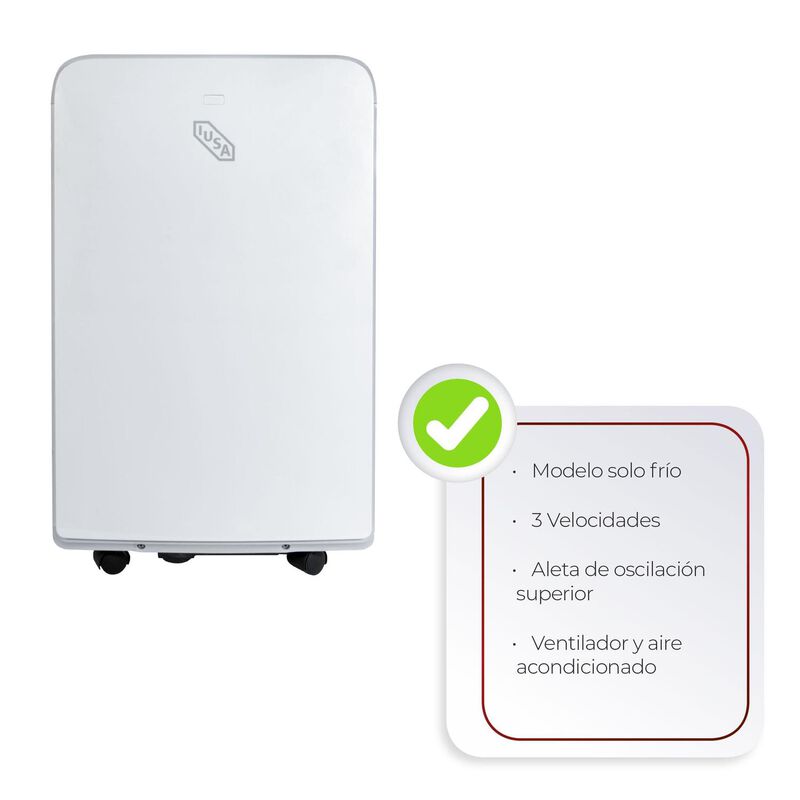 Aire Acondicionado Port&aacute;til 1 Ton, 12,000 Btu, ... image number null