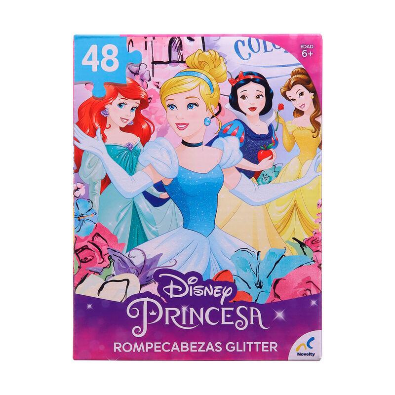 Rompecabezas con Glitter de las Princesas de Di... image number null