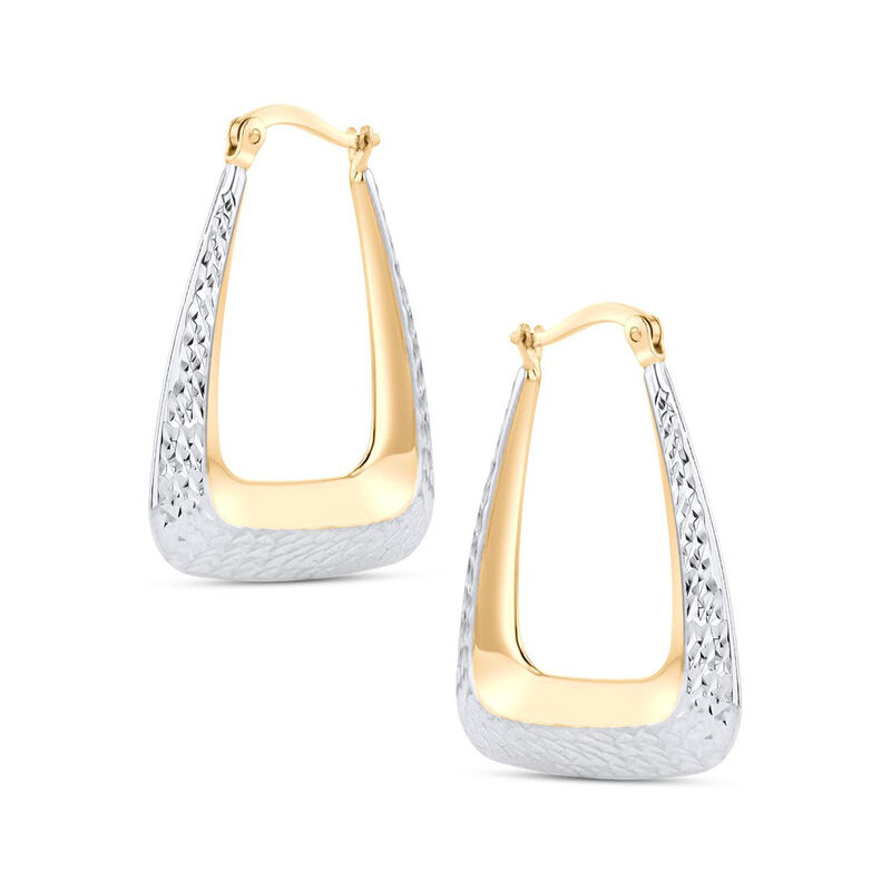Arracadas De Oro Amarillo Con Blanco 14k (29mm ... image number null