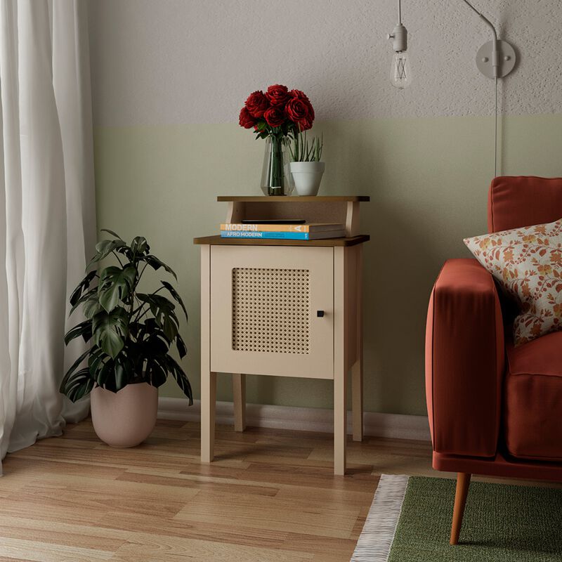 Mesa Auxiliar Bertolini Charlotte Off White Pin... image number null