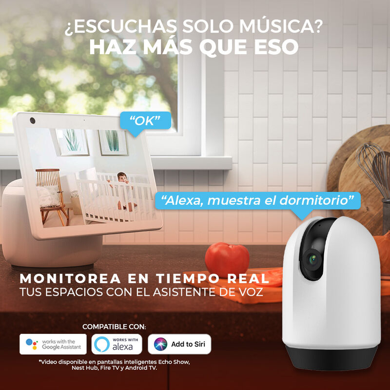 C&aacute;mara de Monitoreo Inteligente WiFi Interiores... image number null