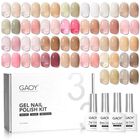 Kit De Esmaltes De U&ntilde;as Gaoy Jelly Gel Sheer Pink, 33 Unidades Con Capa Superior