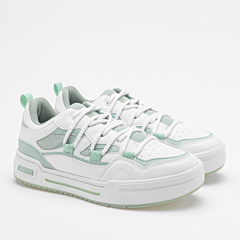 Newk Tenis urbano para mujer blanco verde image number null